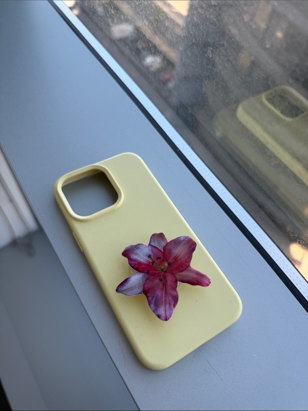 Yellow Floral iPhone Case - Soft Silicone Protective Cover iPhone 15 pro max